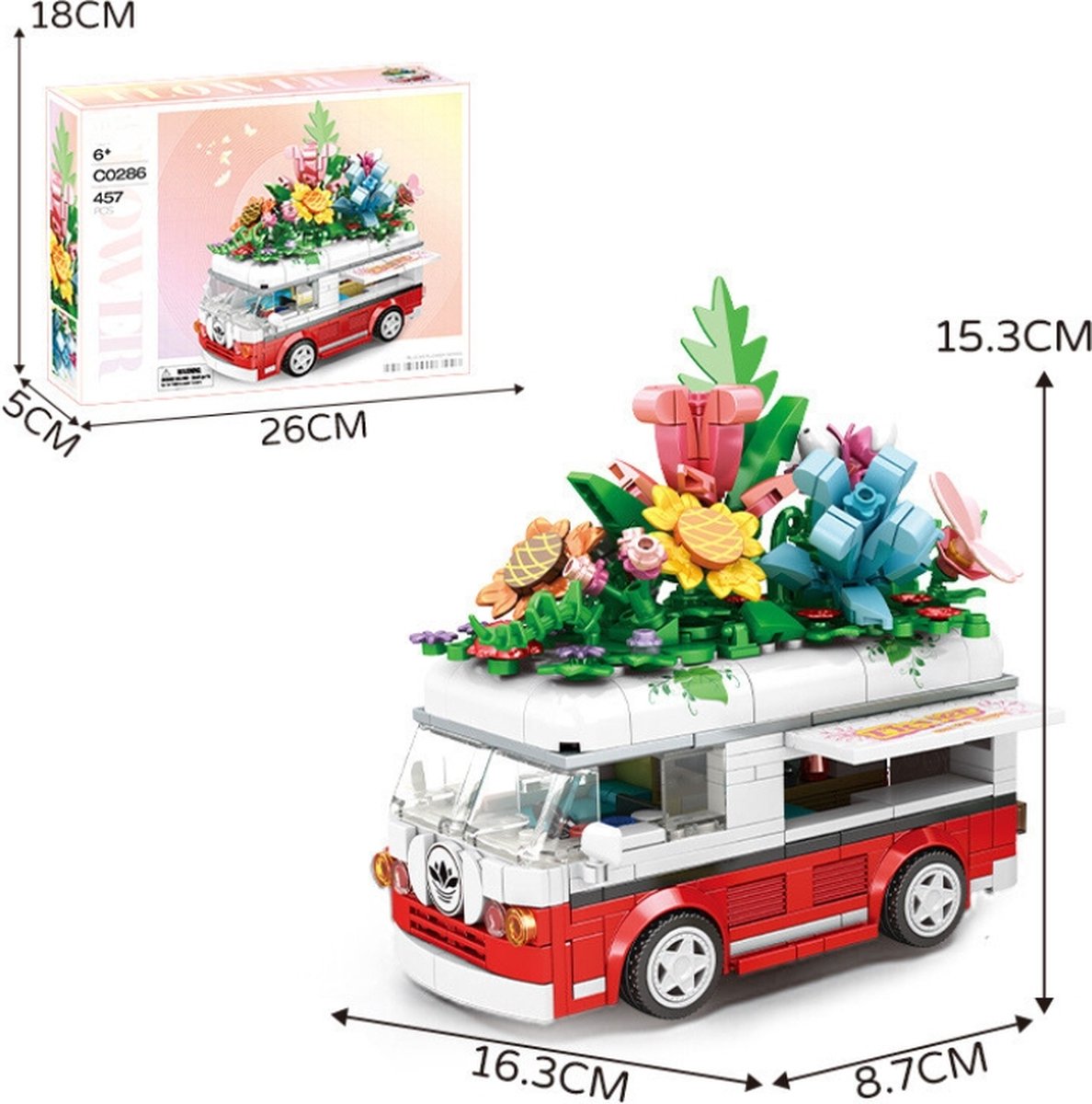 Bloemen Kampeerbus Bouwset