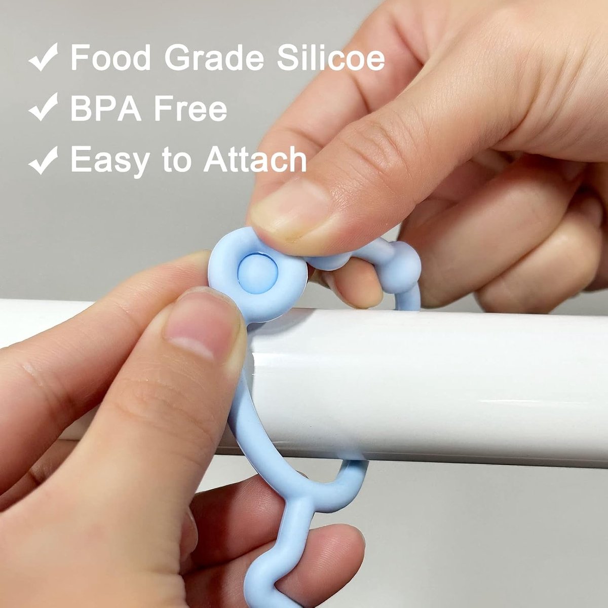 3 Stuks - Siliconen speelgoedriempjes voor kinderwagens