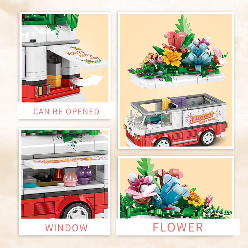 Bloemen Kampeerbus Bouwset