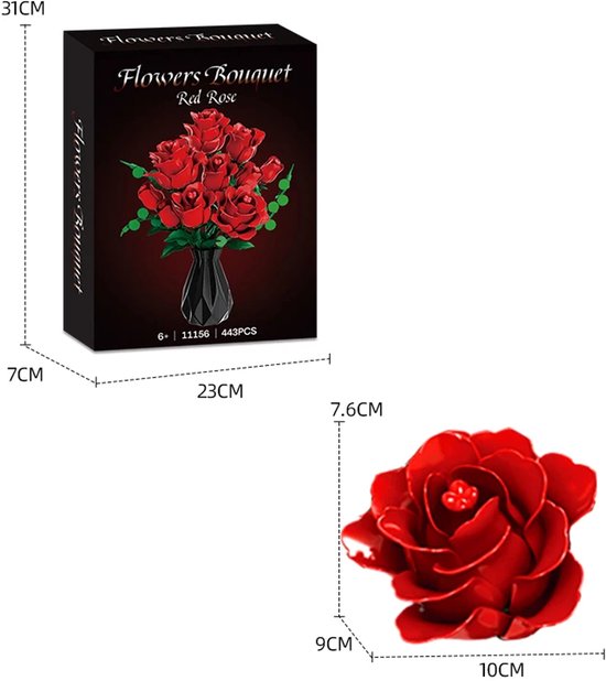 Rozen BIoemen Boeket bouwset