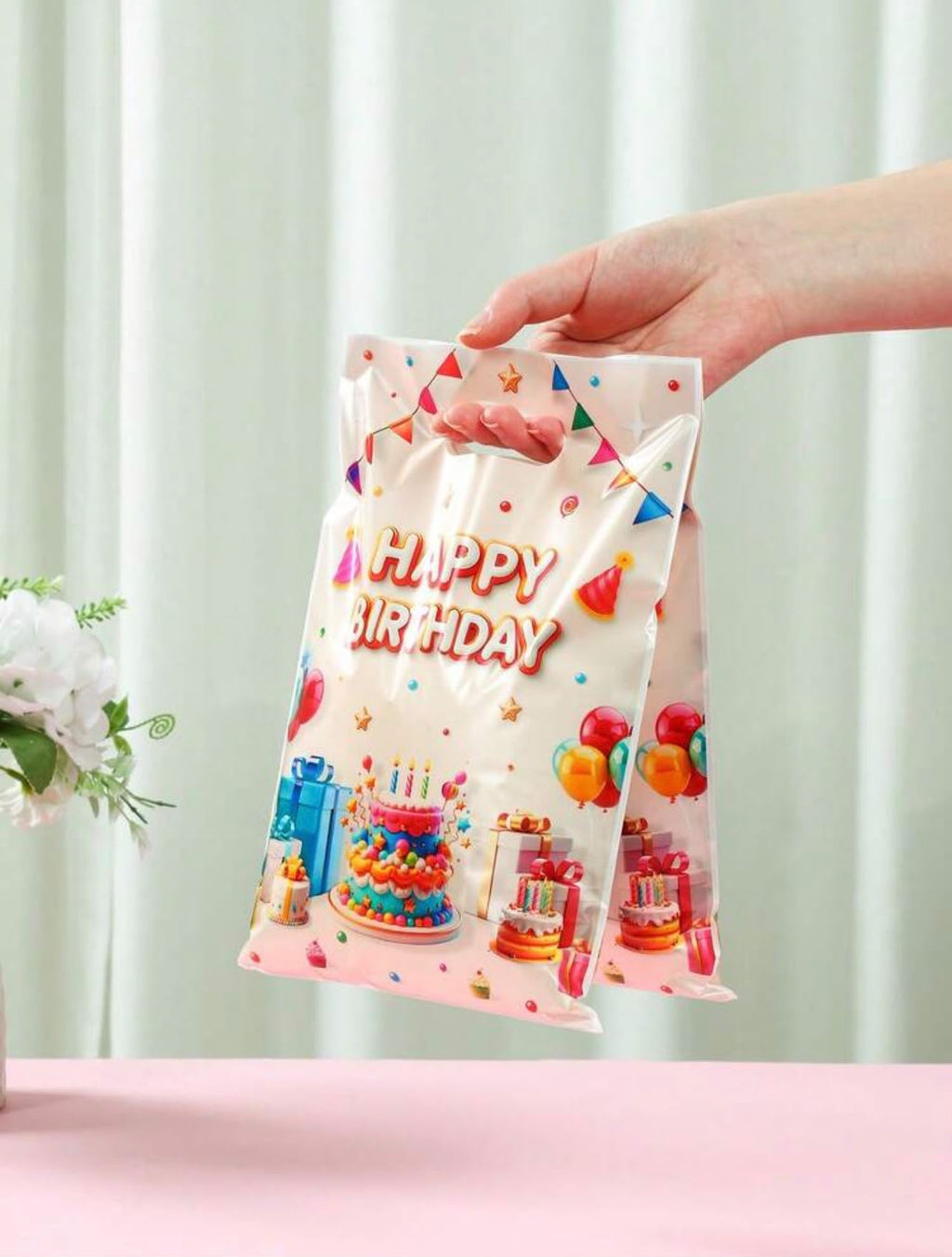 50 Stuks cadeautasjes – Thema Geschenkzakjes – Traktatiezakjes voor Verjaardag, Bruiloft & Babyshower