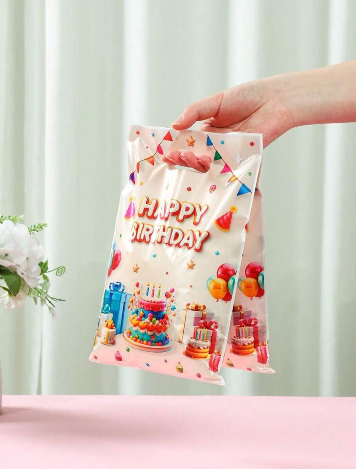 50 Stuks cadeautasjes – Thema Geschenkzakjes – Traktatiezakjes voor Verjaardag, Bruiloft & Babyshower