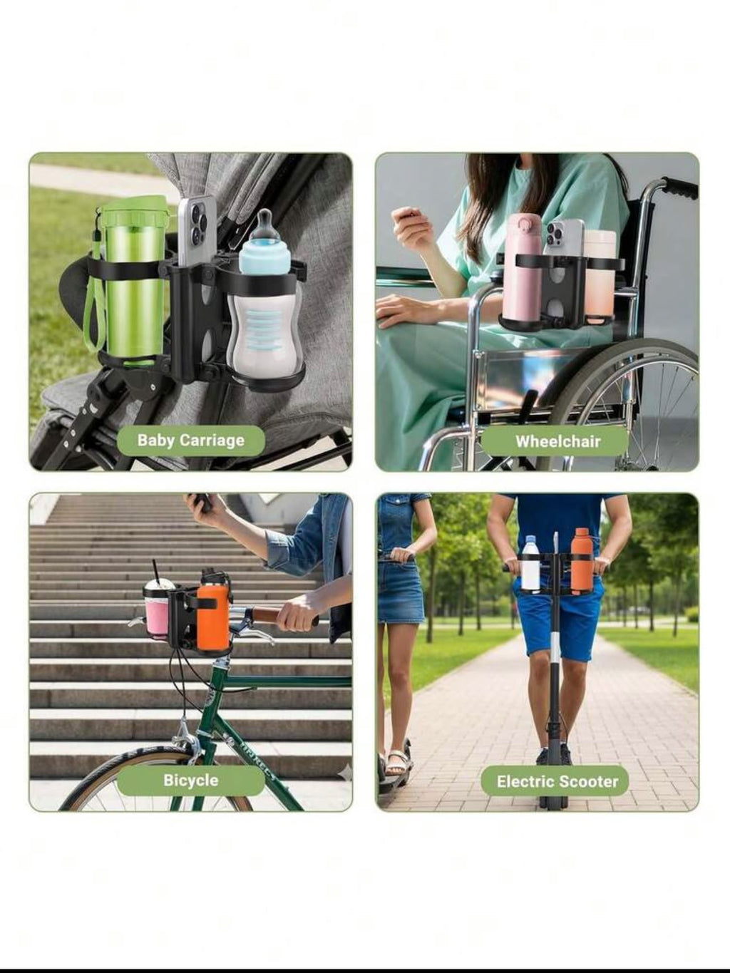 3-in-1 bekerhouder voor in de kinderwagen